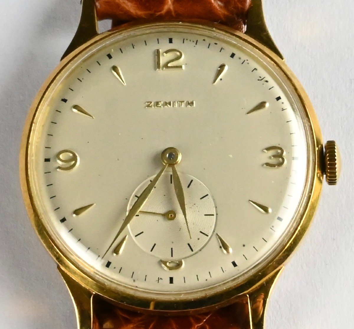 Zenith - Orologio da Polso - Cassa in Oro 18 Carati - Svizzera Anni 60-photo-3